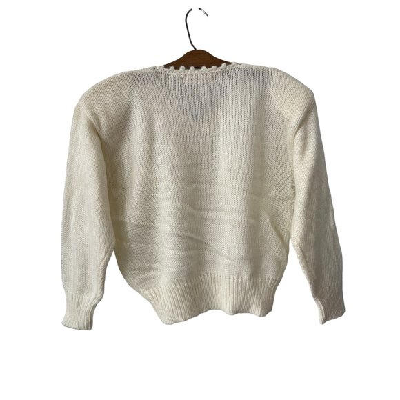 Adell Barre Vintage Pullover Sweater Women L Floral Cozy Bohemian Minimalist NEW - Picture 2 of 9